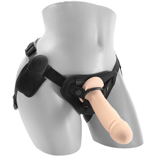 Pegasus Realistic 6.5 Inch Vibrating Strap-On in Light