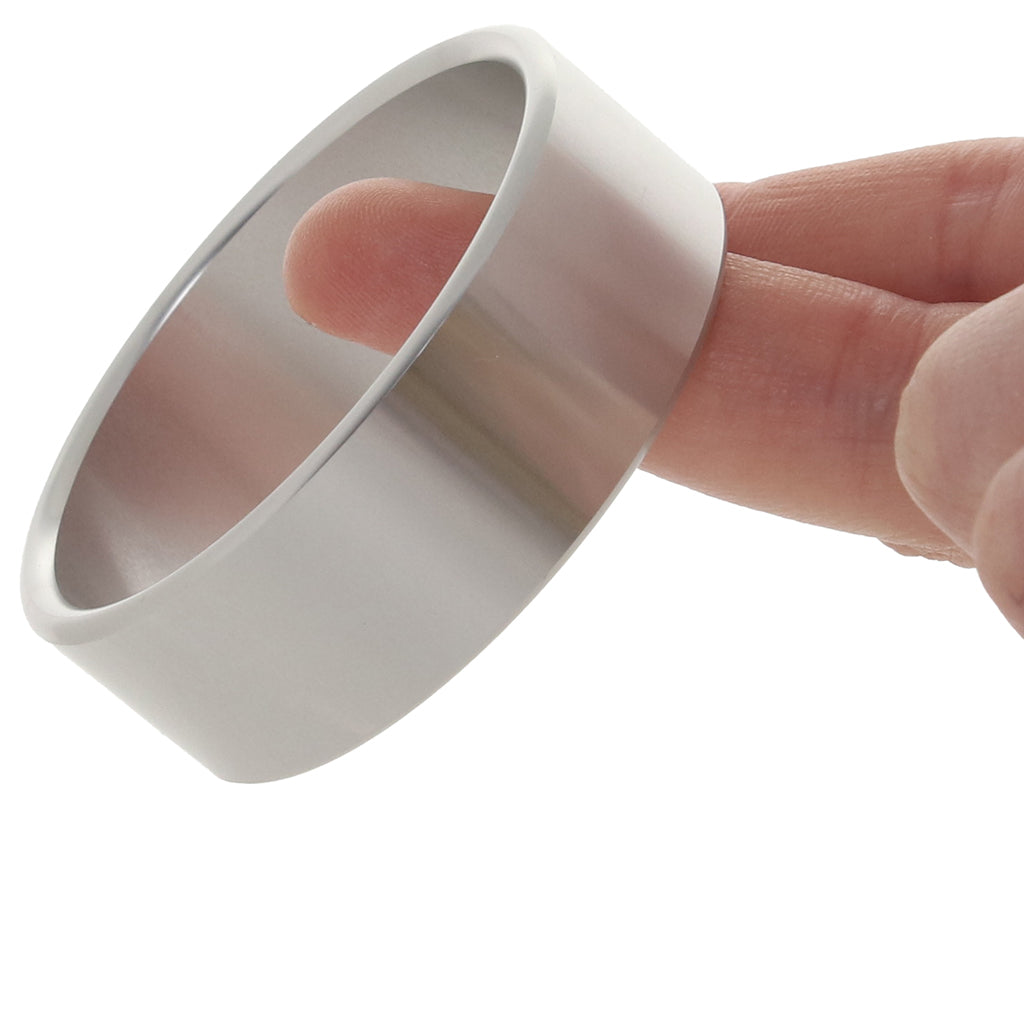 Rock Solid The Brushed Alloy Cock Ring in X-Large