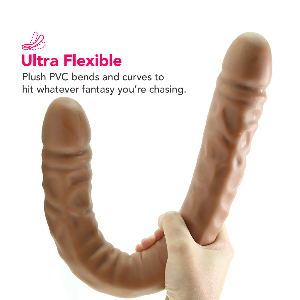 Dr. Skin 18 Inch Double Ended Dildo in Mocha