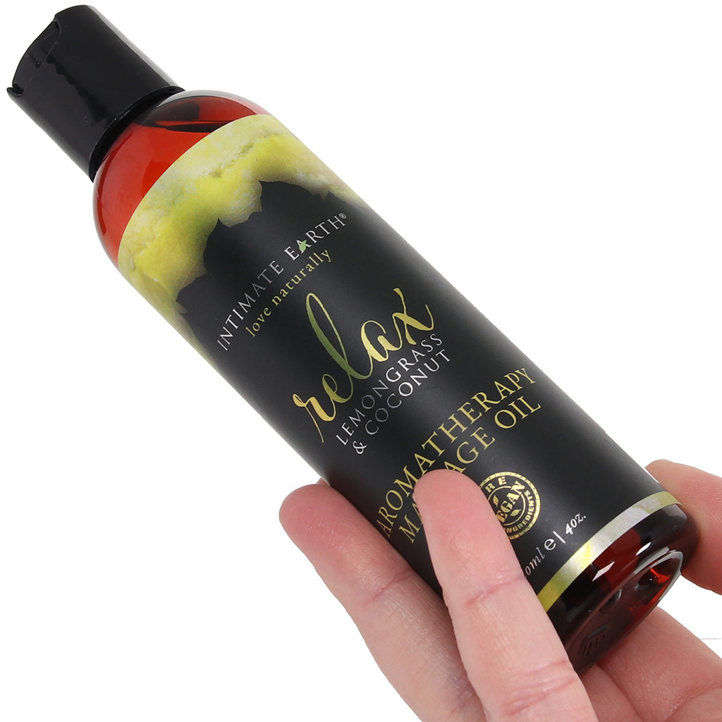 Relax Massage Oil 4oz/120ml in Lemongrass & Coconut