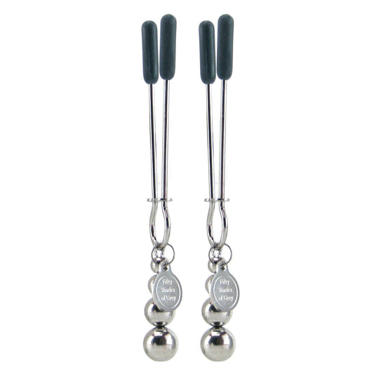 Official Fifty Shades of Grey The Pinch Nipple Clamps - Adjustable Sensation Play