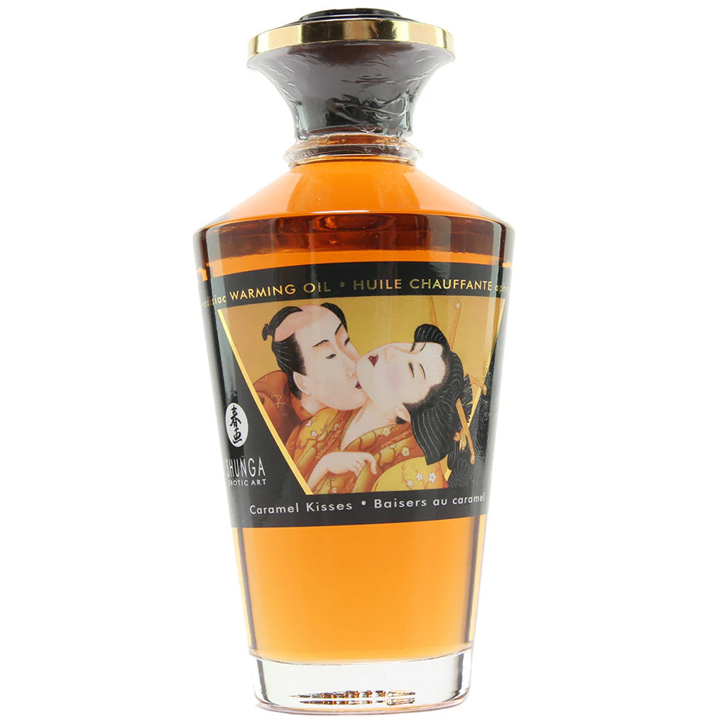 Aphrodisiac Warming Oil 3.5oz/100ml in Caramel Kisses