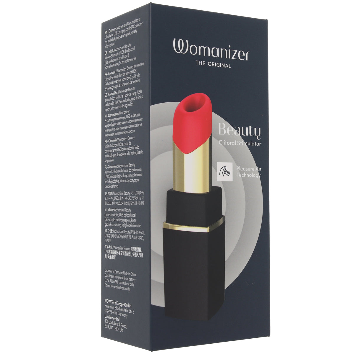 Womanizer Beauty Pleasure Air Lipstick Stimulator in Black