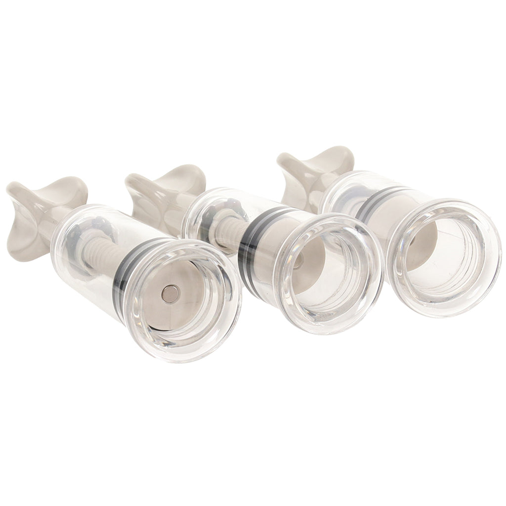 Size Matters MaxTwist Clit & Nipple Sucker Set in White