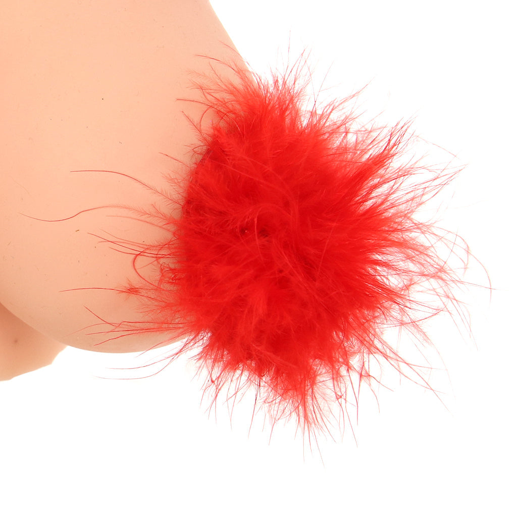 Nipple Couture Red Marabou Covers
