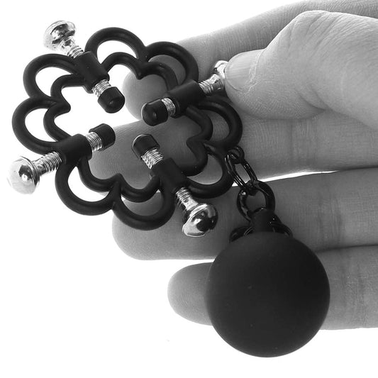 CalExotics Nipple Grips: Weighted 4-Point Nipple Press Clamps for Exquisite Sensation