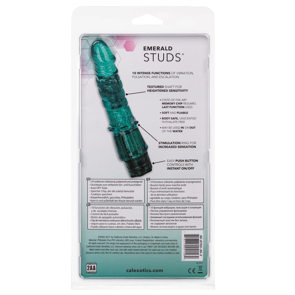 CalExotics Emerald Studs Arouser Waterproof Vibe - Vibrators - HoneyHugs Canada (View 8)