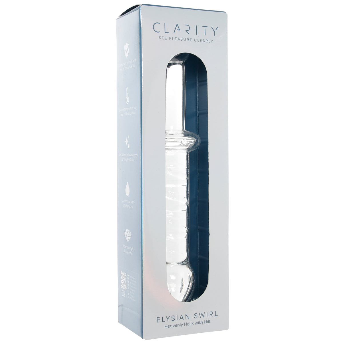 Clarity Elysian Swirl Heavenly Helix Glass Dildo