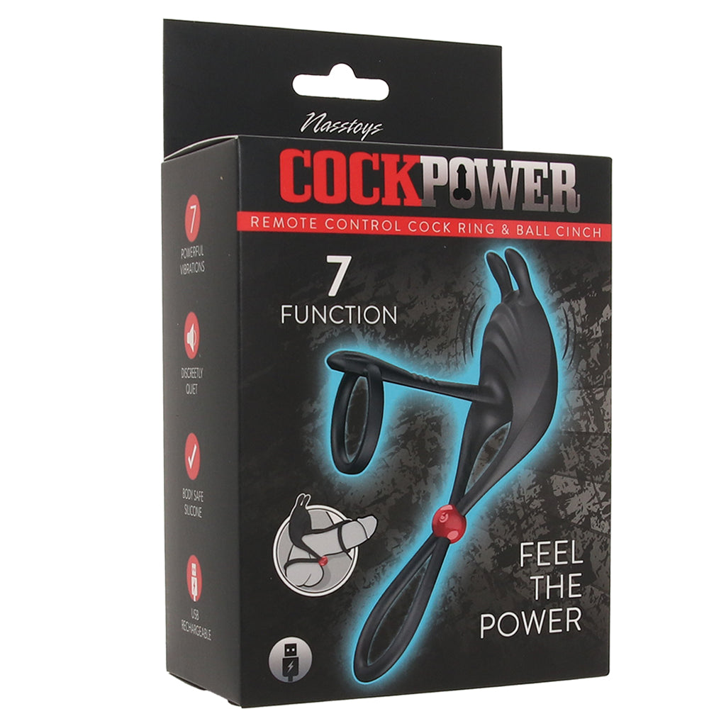 Nasstoys Cock Power Remote Control Cock Ring & Ball Cinch - Vibrators - HoneyHugs Canada (View 9)