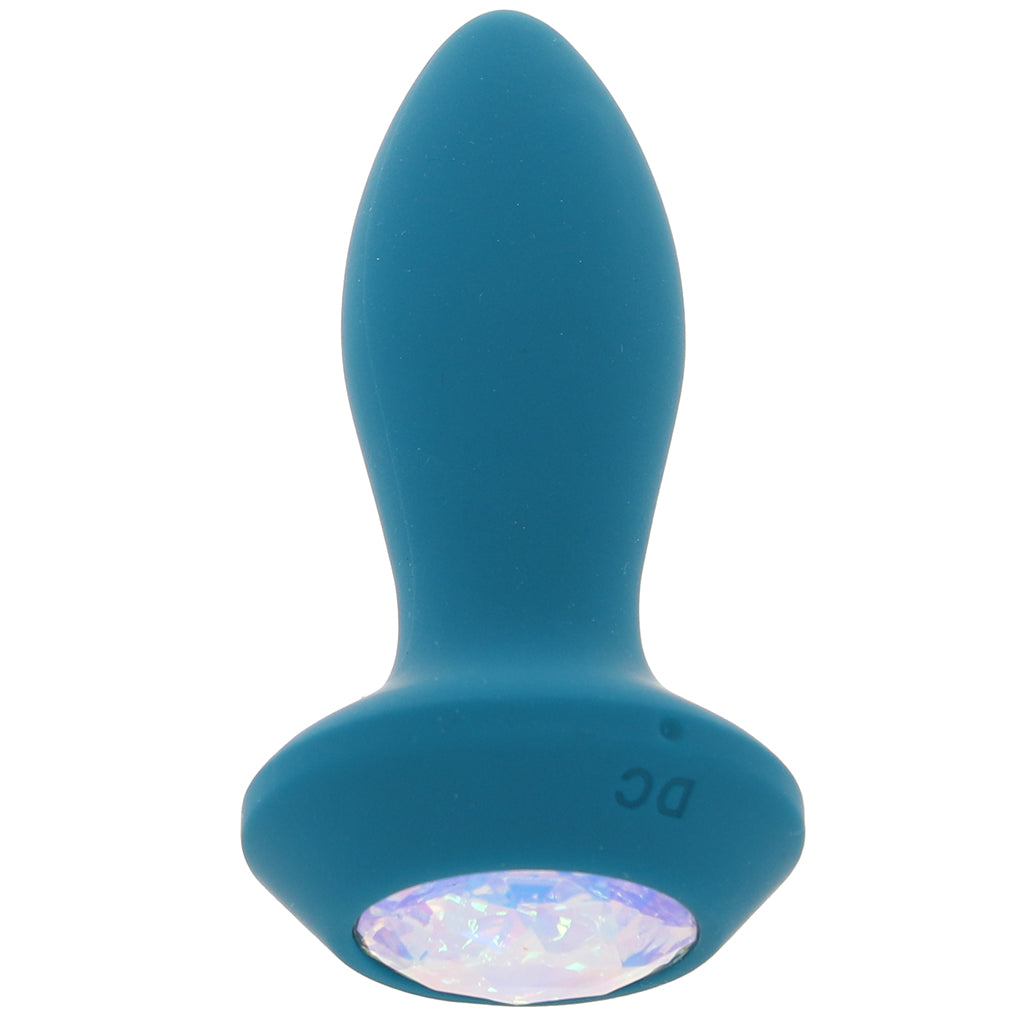 Power Gem Vibrating Petite Crystal Probe in Blue