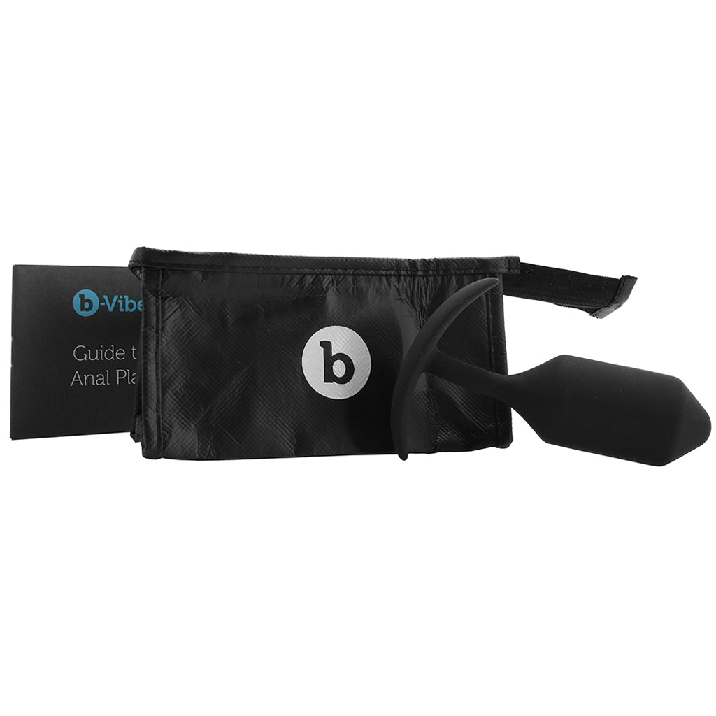 B-Vibe Snug Plug 3: Luxury Weighted Silicone Butt Plug for Deep & Lasting Pleasure