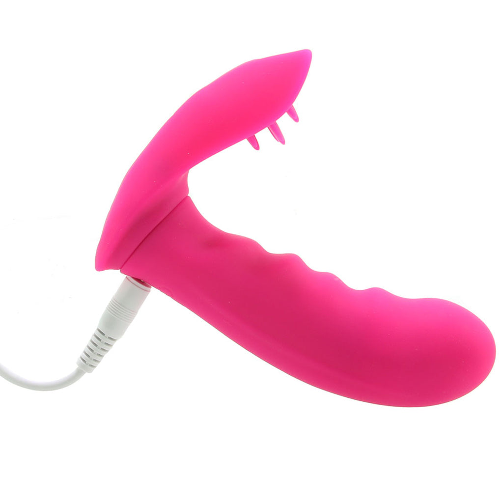 Deeva OMG Plaisir Wearable Clitoral & G-spot Vibe in Pink - Vibrators - HoneyHugs Canada (View 3)