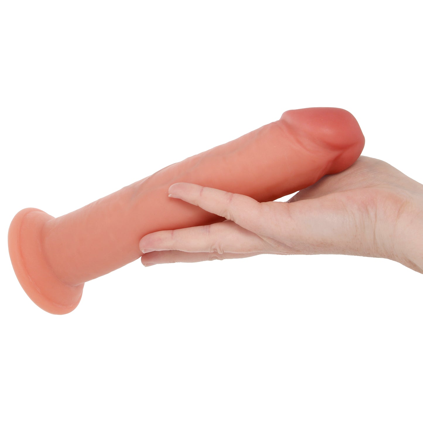 RealRock 8 Inch Dual Density Sliding Skin Dildo in Light