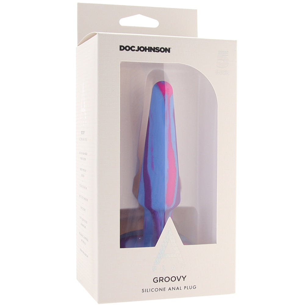 A-Play Groovy 5 Inch Anal Plug in Berry