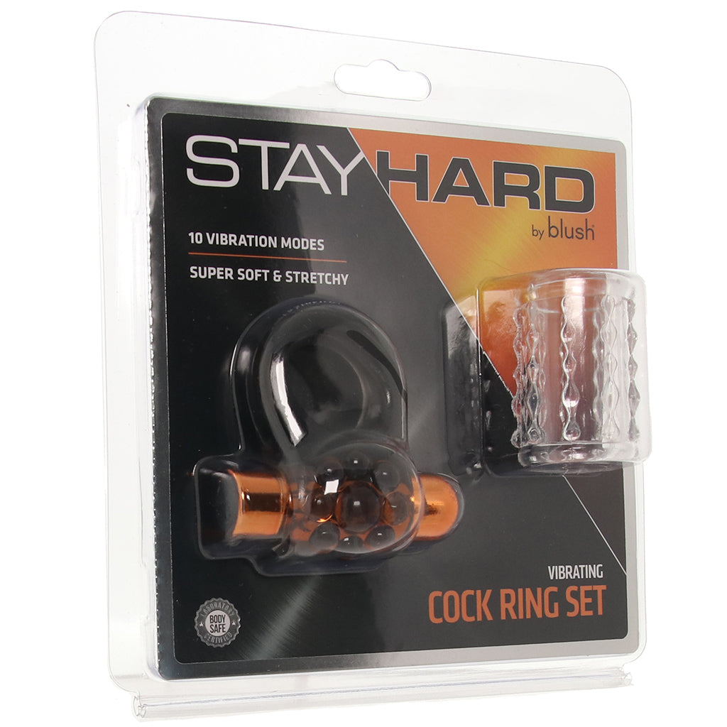 Stay Hard Flower Vibrating Cock Ring Set