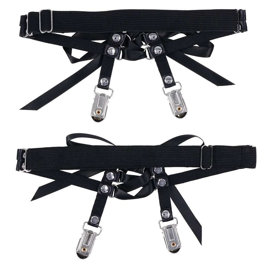Sex & Mischief Laced Garters | Seductive Faux Leather Thigh Harness