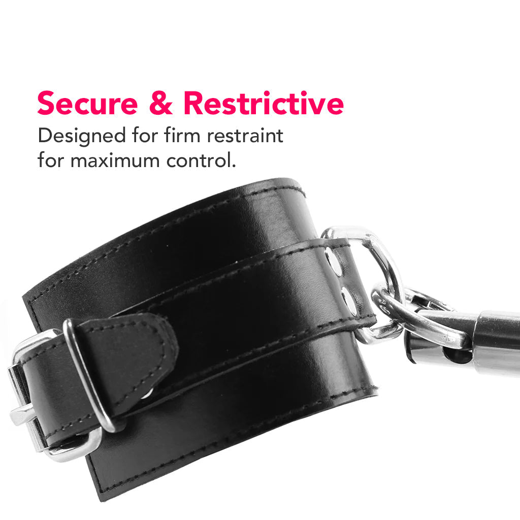 Rouge's Desire: Adjustable Steel Spreader Bar & Leather Cuffs Set