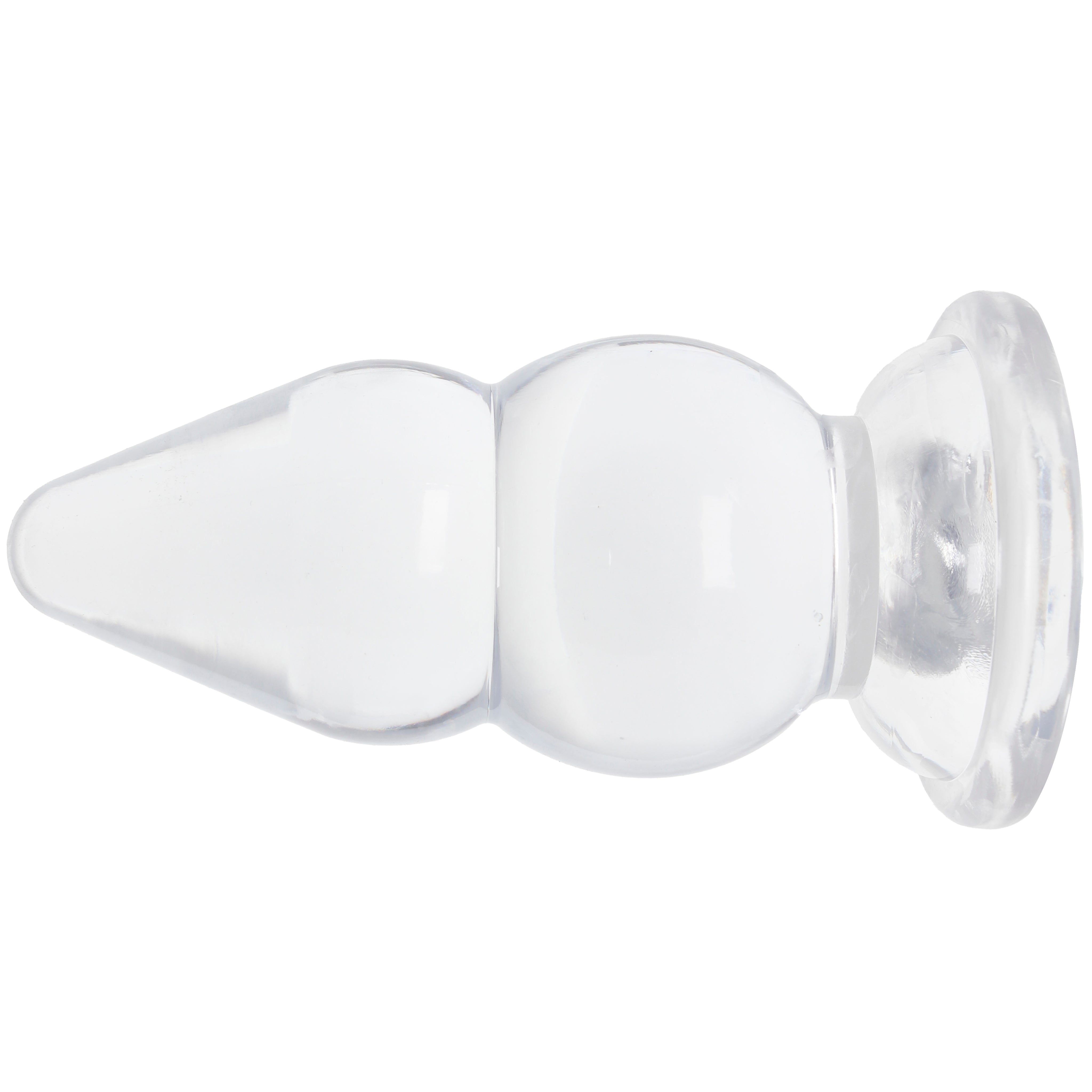 Crystal Jellies 6 Inch Double Pop Butt Plug in Clear
