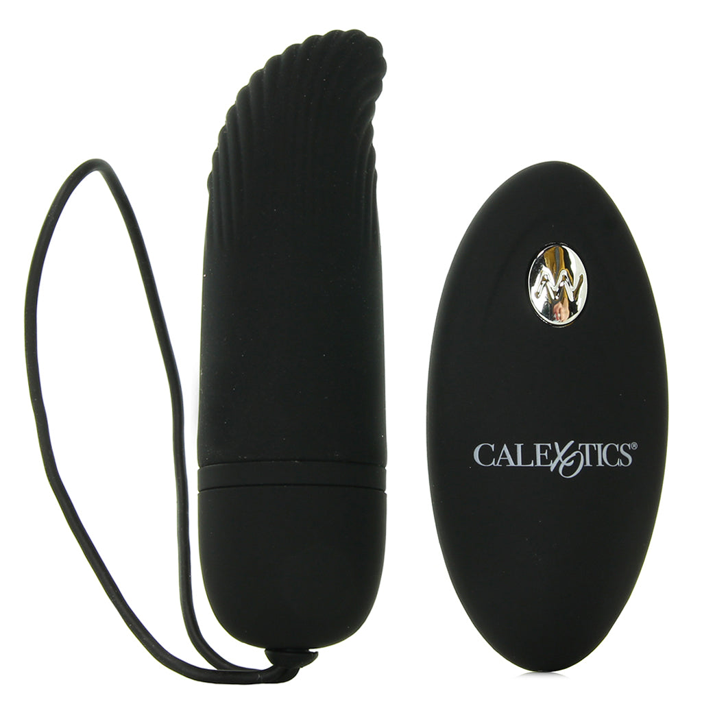CalExotics Silicone Remote Ridged G Vibe in Black - Vibrators - HoneyHugs Canada