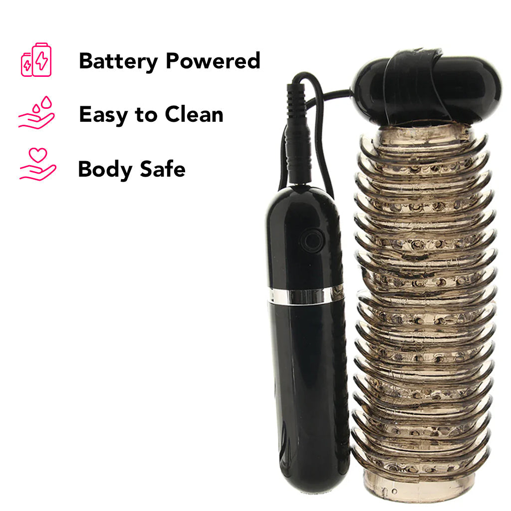 COLT Colt 10 Function Textured Vibrating Stroker in Smoke - Male Masturbators - HoneyHugs Canada (View 4)