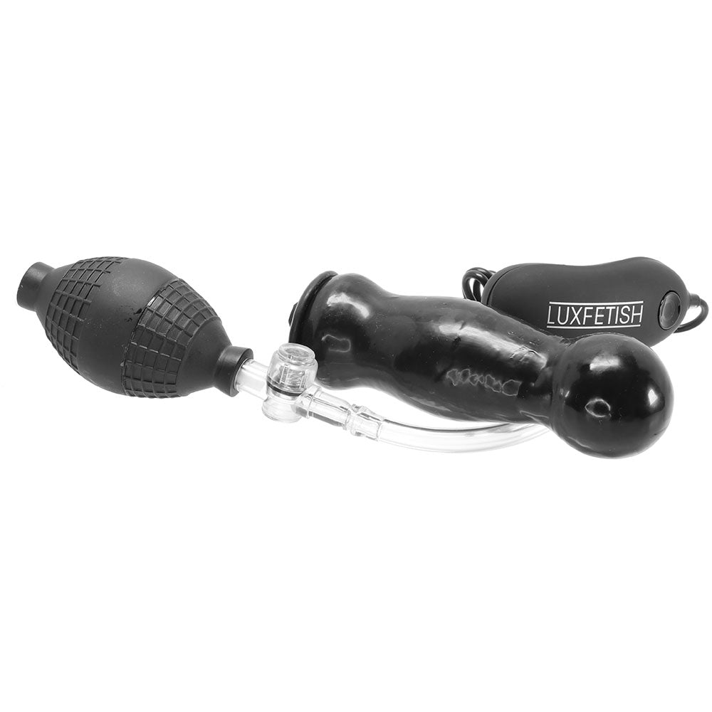 Lux Fetish 4.5 Inch Inflatable Vibrating Plug - Bondage - HoneyHugs Canada (View 3)