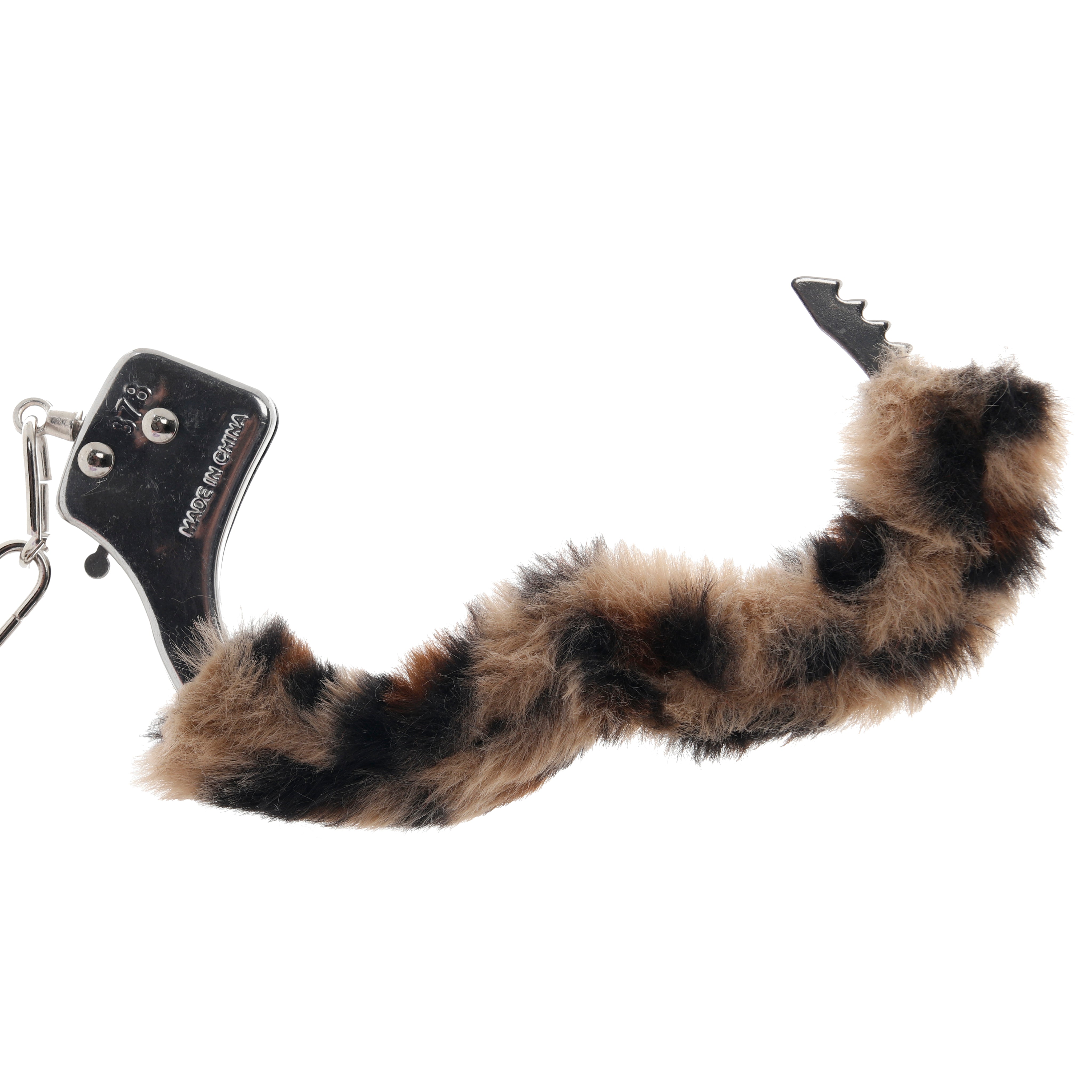 Furry Hand Cuffs in Leopard