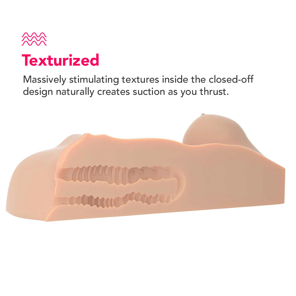 Pipedream Extreme Toyz PDX Plus Perfect DD's Masturbator in Light - Male Masturbators - HoneyHugs Canada (View 4)