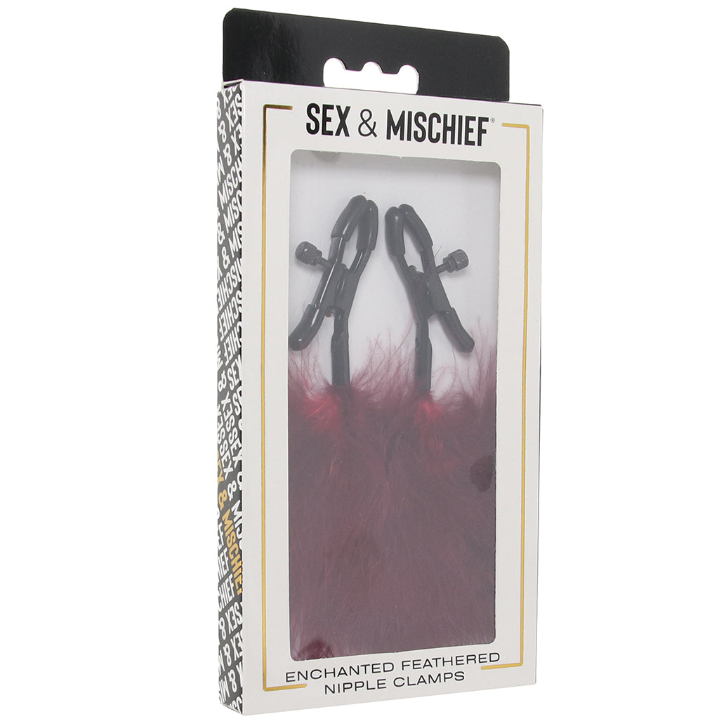 Enchanted Feathered Nipple Clamps – Adjustable Luxury for Intense Pleasure