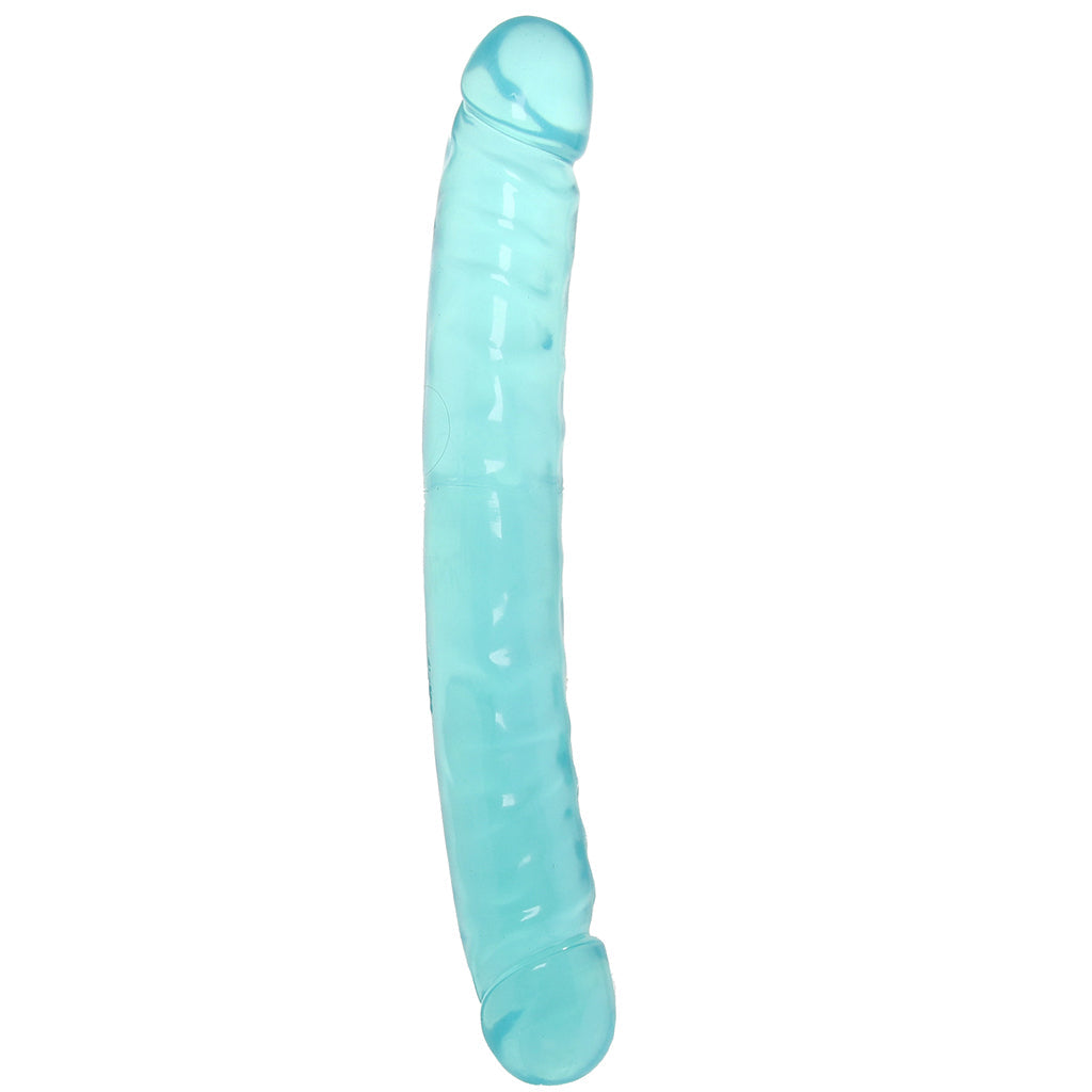 Crystal Jellies 12 Inch Double Dildo in Teal