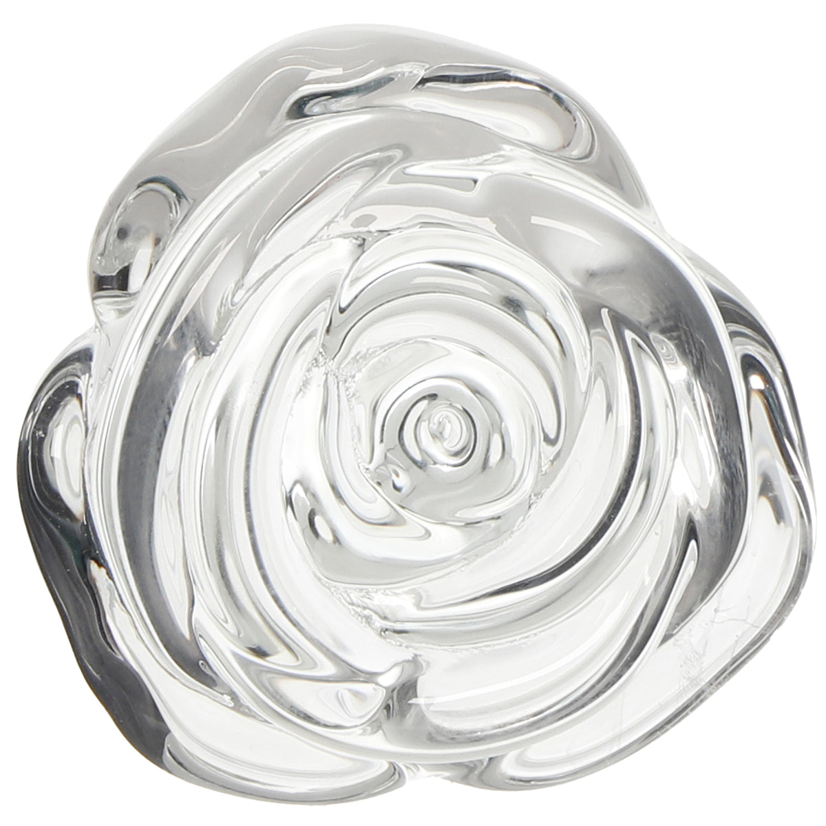 Clarity Utopian Bloom Glass Rose Butt Plug