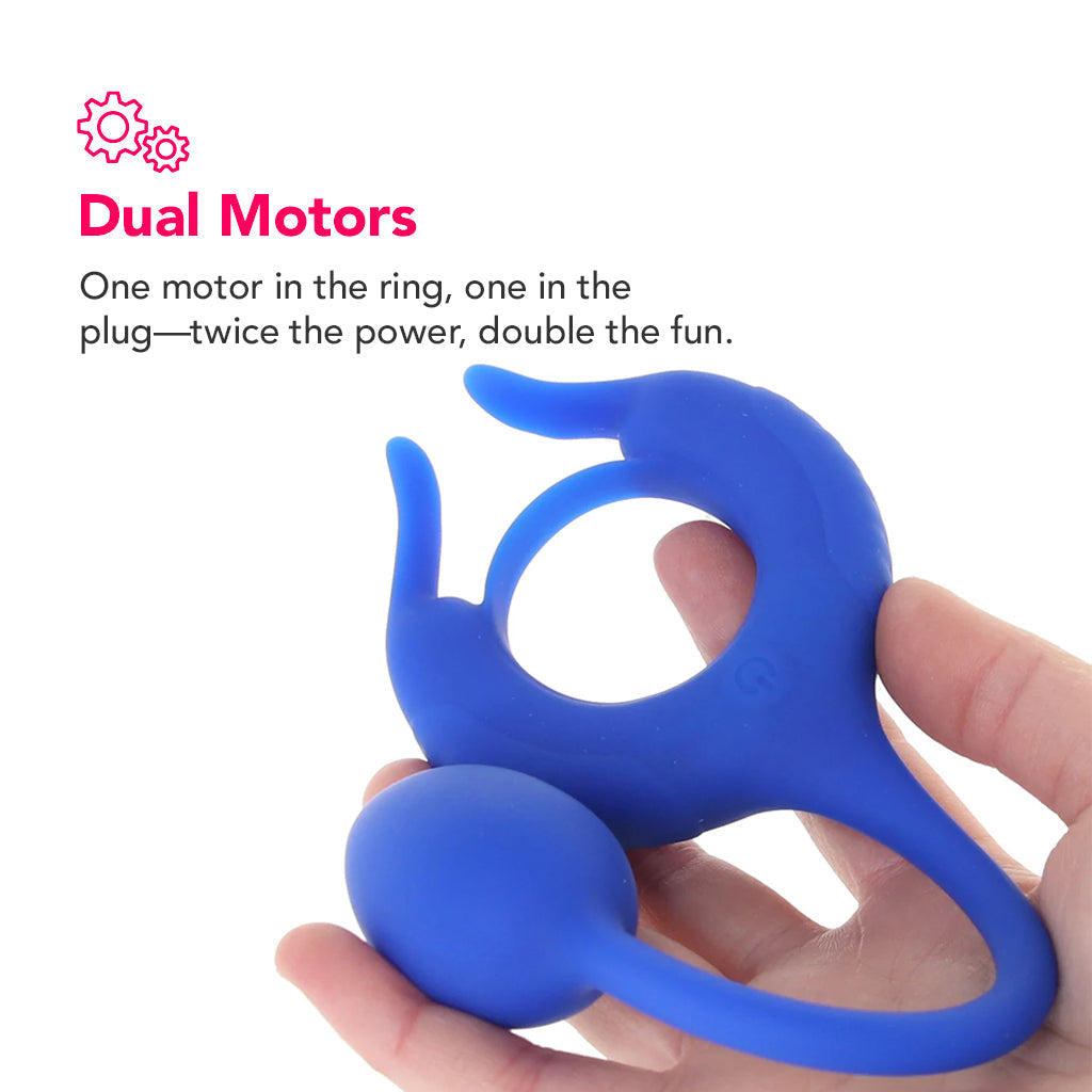 CalExotics Admiral Plug and Play Weighted Cock Ring - Vibrators - HoneyHugs Canada (View 4)