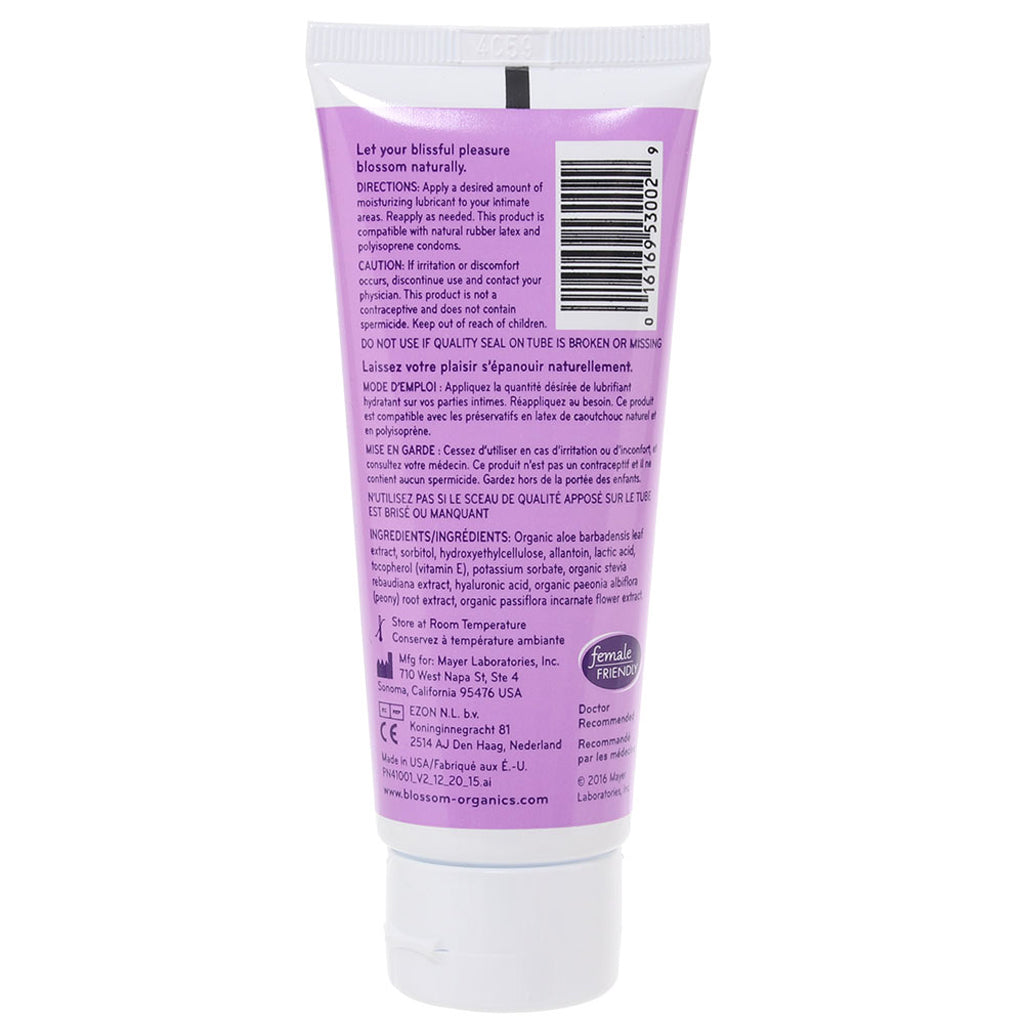 Blossom Organic Natural Lube in 2.5oz/75ml