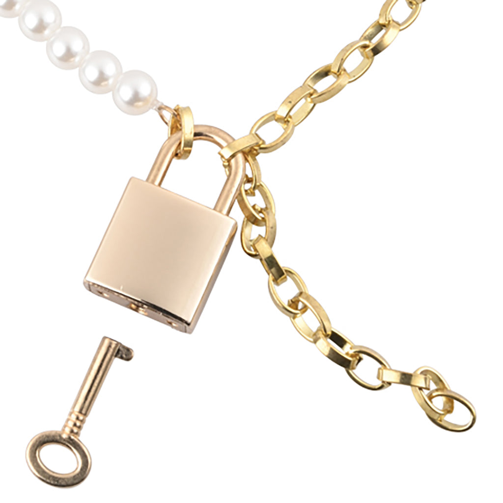 Sex & Mischief Pearl Day Collar | Rose Gold Chain & Discreet Elegance
