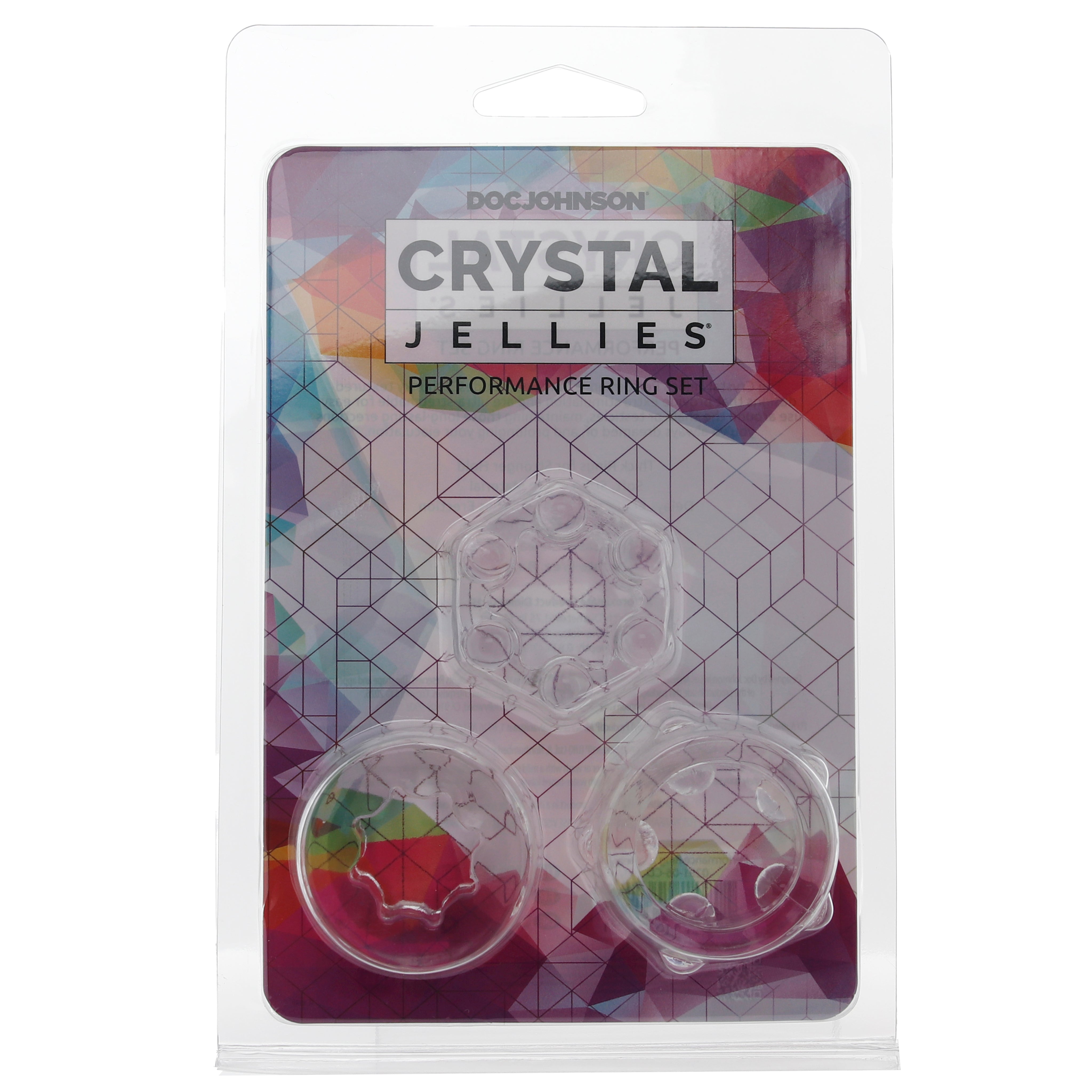 Crystal Jellies Performance Cock Ring Set in Clear