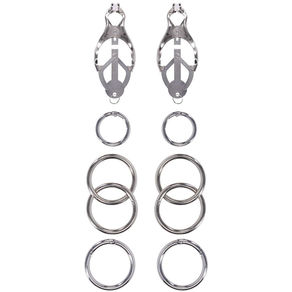 Edge Tuggable Clover Clamps: Dynamic Nipple Play for Progressive Sensation