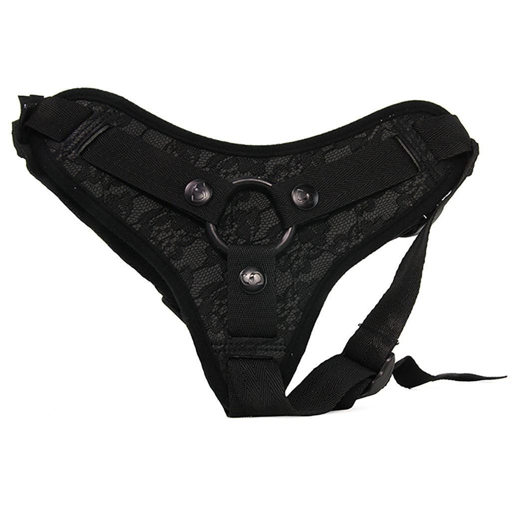 Sincerely Black Lace Strap-On Harness: Luxurious Comfort, Empowered Play