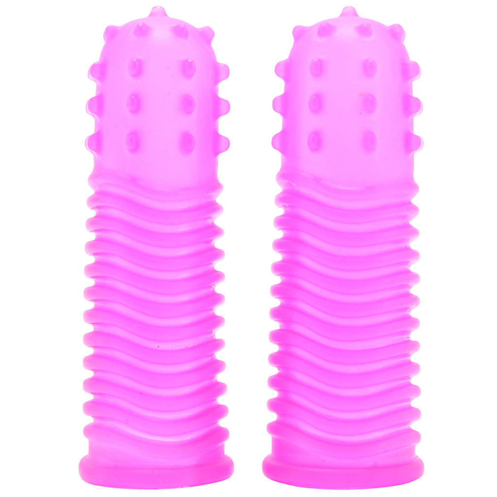 CalExotics Pink Silicone Finger Tickler: Elevate Intimate Play with Textured Sensation