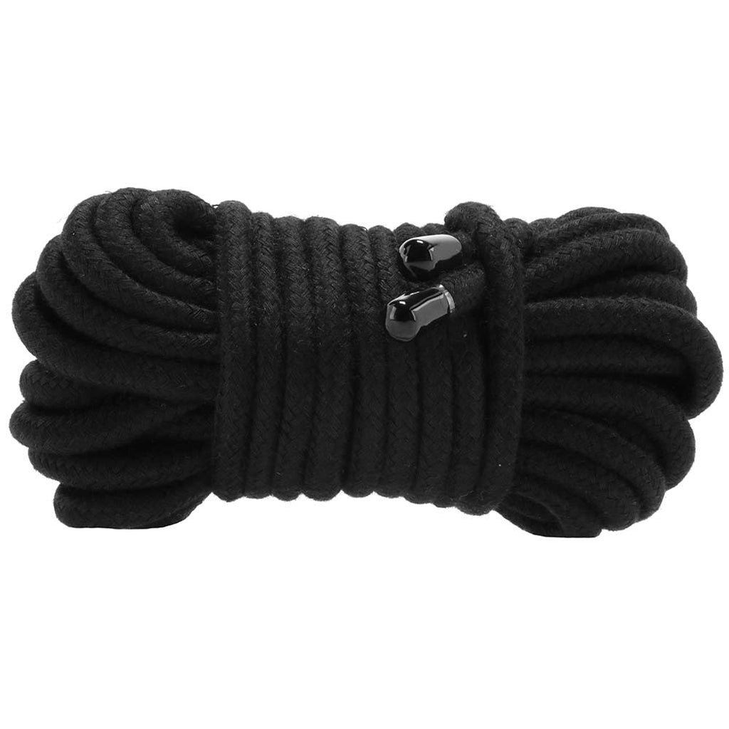 Ouch! Black Japanese Bondage Rope – 10M Silken Soft Poly Nylon for Exquisite Restraint