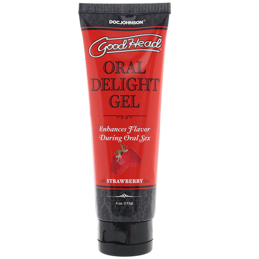 GoodHead Oral Delight Strawberry Gel - Luscious Edible Lube 4oz/113g