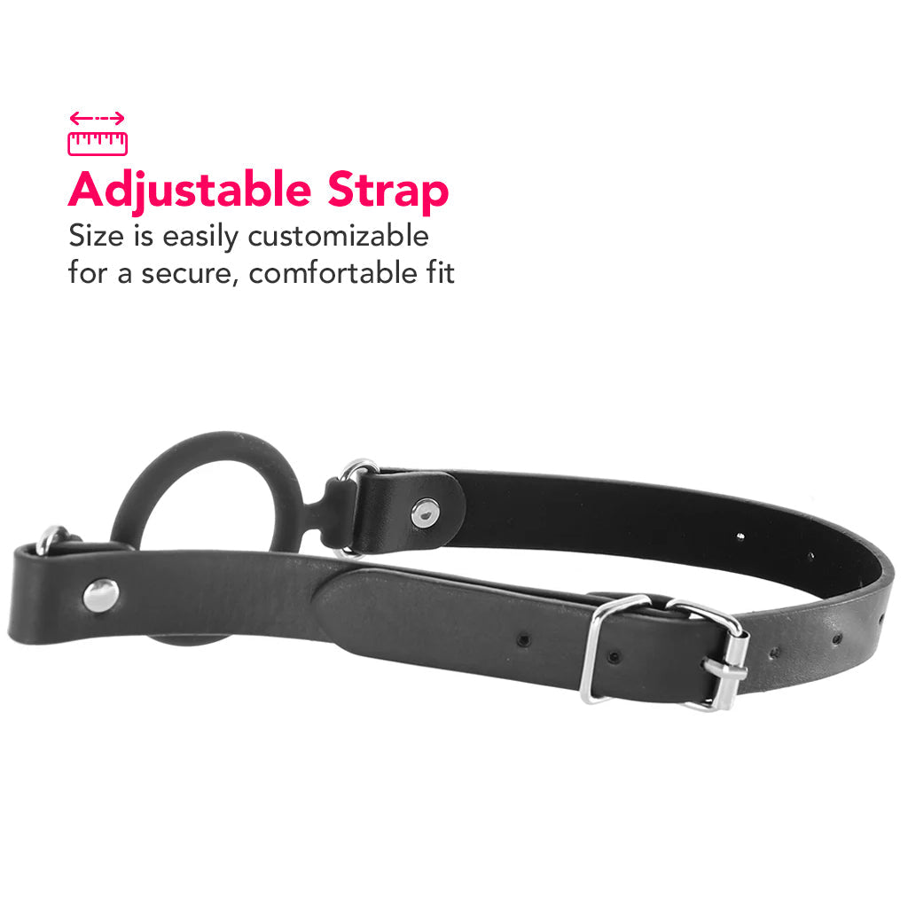 Ouch! Silicone Rigid Ring Gag in Black