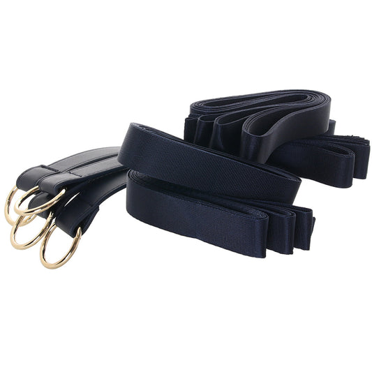 Bondage Couture Blue Tie Down Straps | Luxurious Vegan Leather Restraints