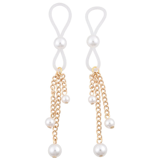 Sex & Mischief Pearl Nipple Ties: Luxurious, Adjustable & Pinch-Free Adornment