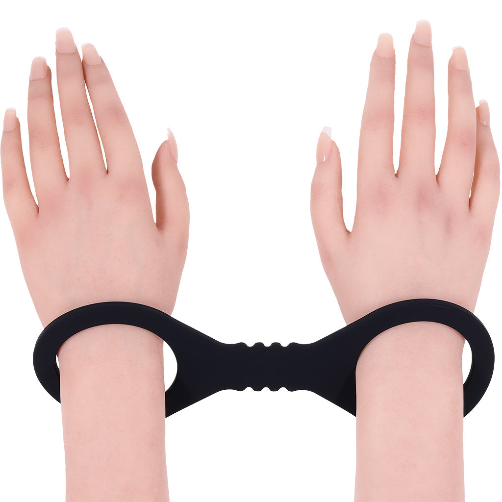 Sex & Mischief Shadow Silicone Cuffs in Large