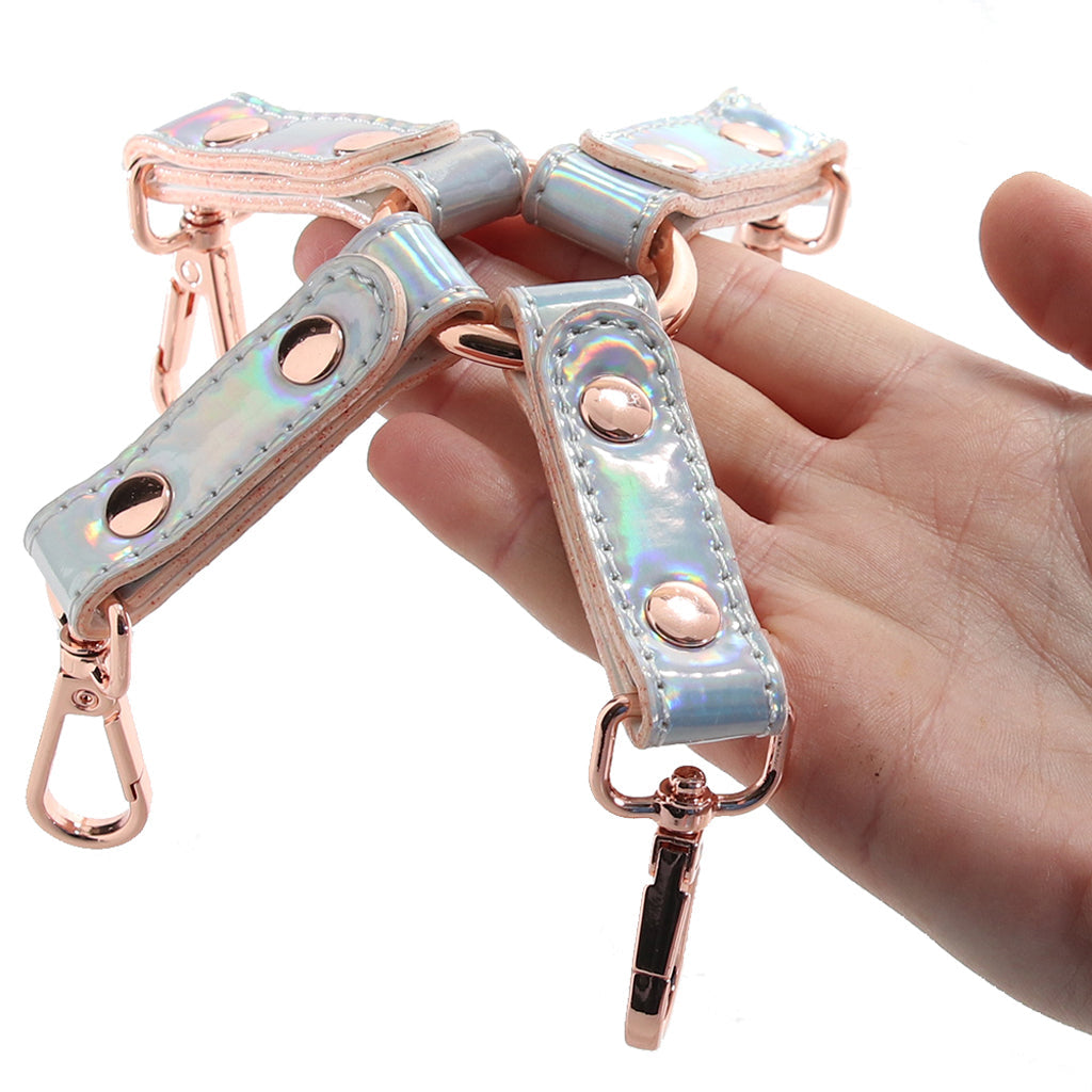 Cosmo Holographic Hog Tie: Dazzling Luxury Restraint for Elevated Play