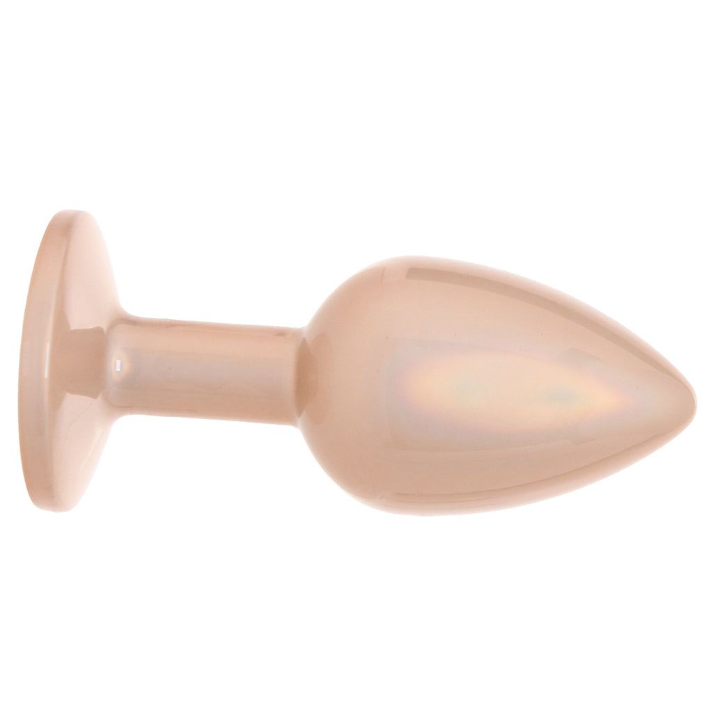 Rear Assets Small Metal Butt Plug in Champagne