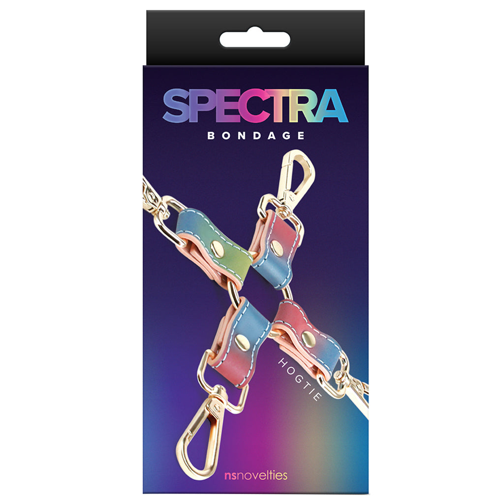 Spectra Rainbow Bondage Hog Tie: Luxury PU Restraint for Dazzling Play