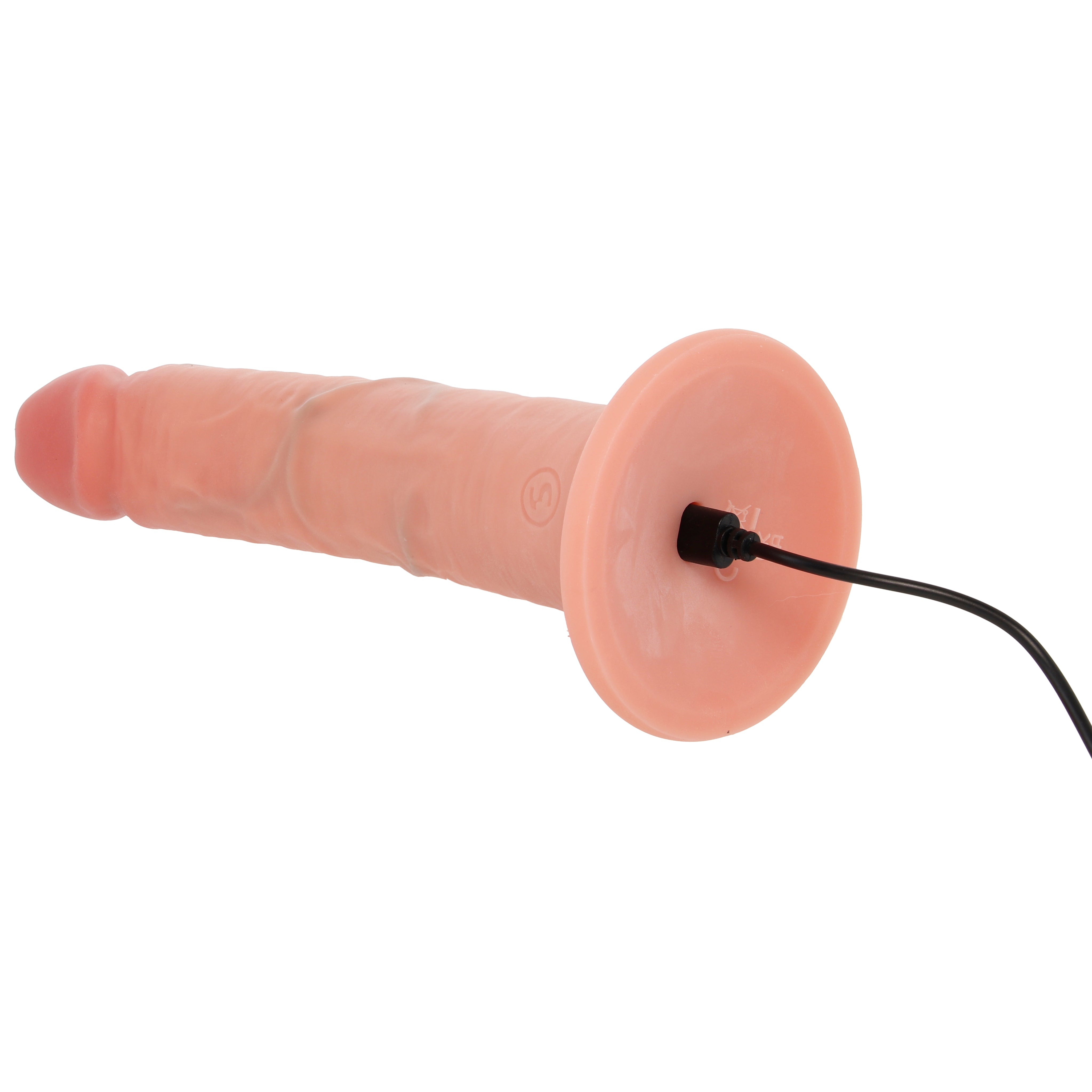 RealRock 8 Inch Dual Density Vibrating Dildo in Light