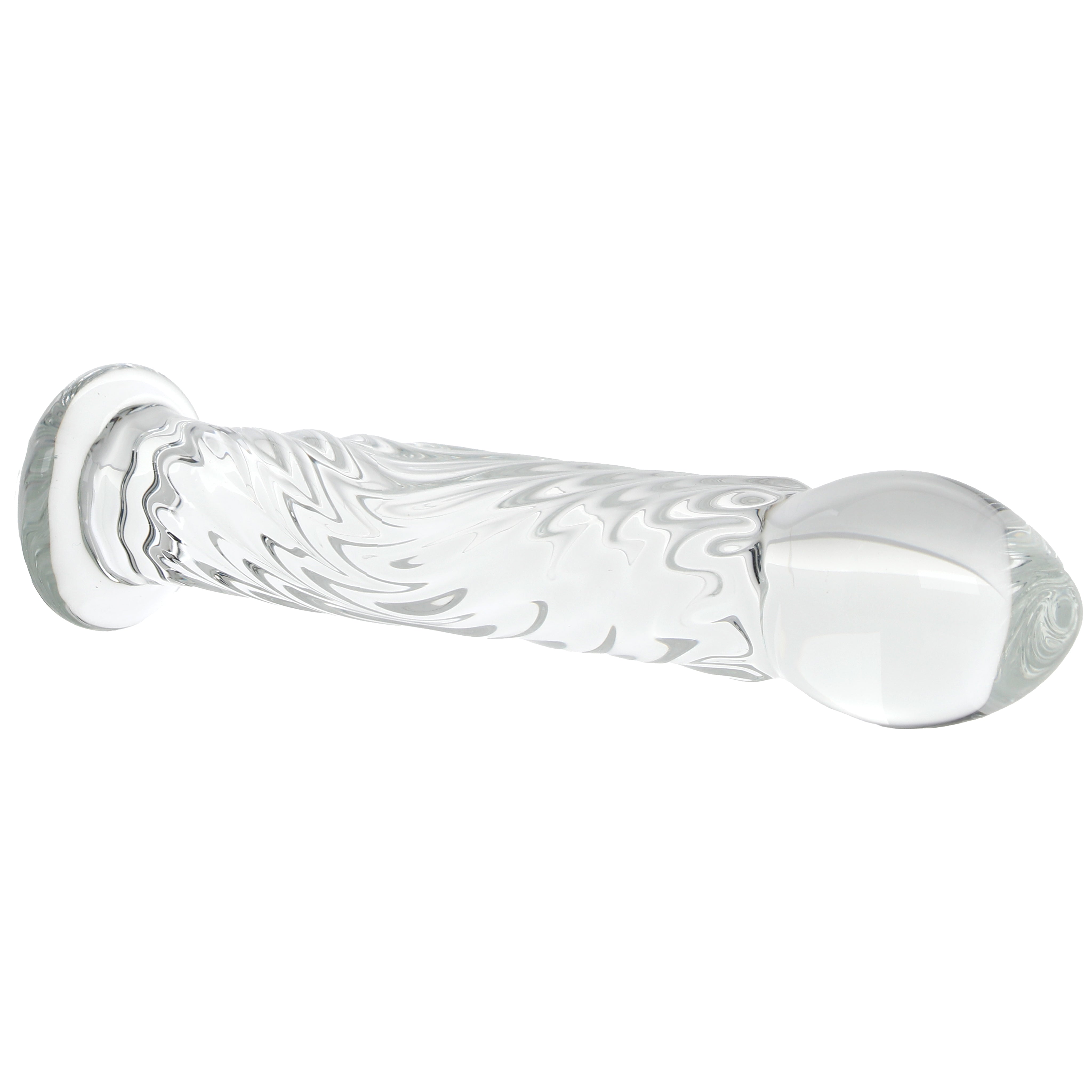 Clarity Seraphic Ripple Wavy Wonder Glass Dildo | G-Spot & Textured Pleasure