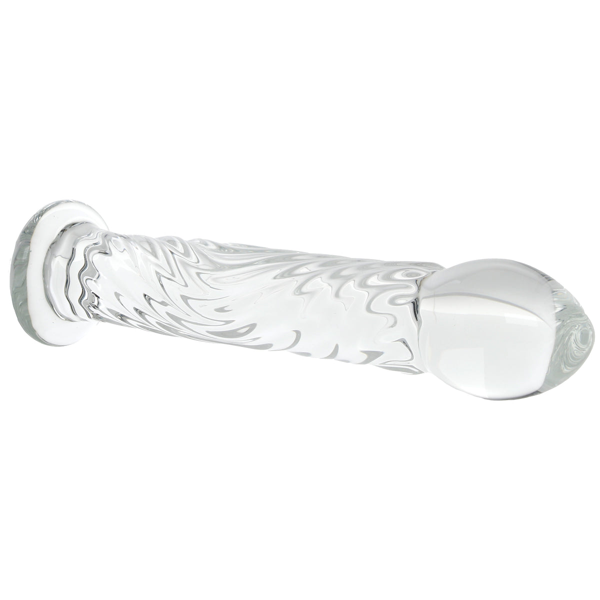 Clarity Seraphic Ripple Wavy Wonder Glass Dildo | G-Spot & Textured Pleasure