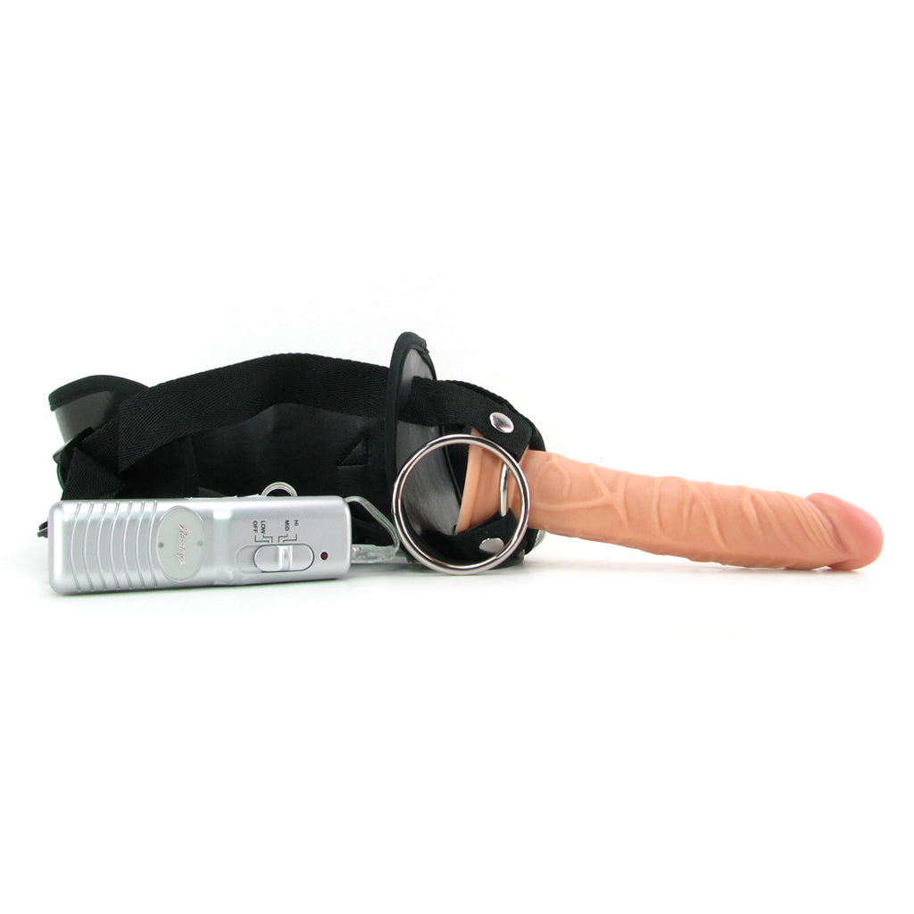 Real Skin Whoppers Real Skin Whoppers Vibe & Universal Harness in 7 Inches - Vibrators - HoneyHugs Canada (View 3)